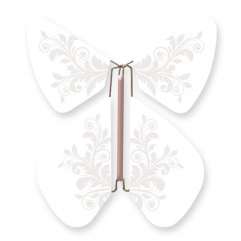 Butterfly Baroque Flower White Pearl