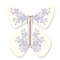 Butterfly Baroque Flower Purple Pastel